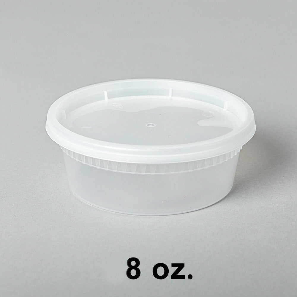 Contenant transparent en polypropylène (PP) - 237 ml (8 oz) pour charcuterie/soupe - 240 ensembles/carton - 30 cartons/palette