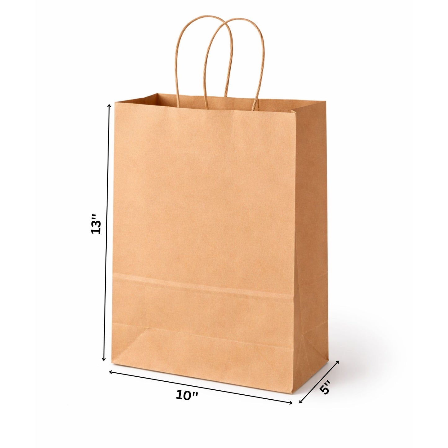 Sac en papier kraft EcoPaack 10" x 5" x 13" - 250pcs