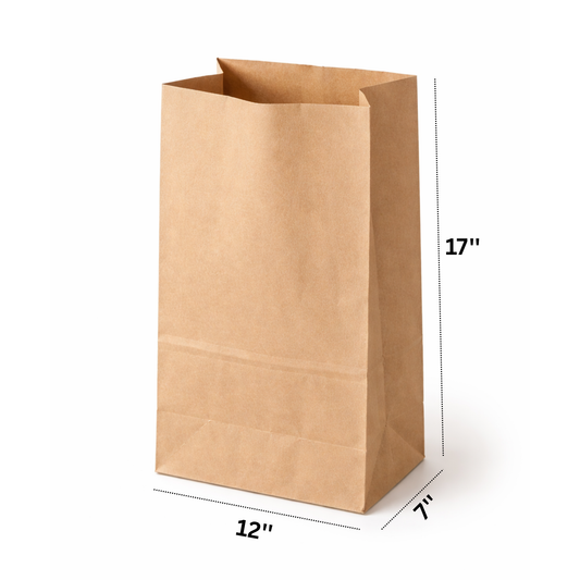 EcoPaack Kraft Paper Bag SOS DD65 - 12 x 7 x 17"