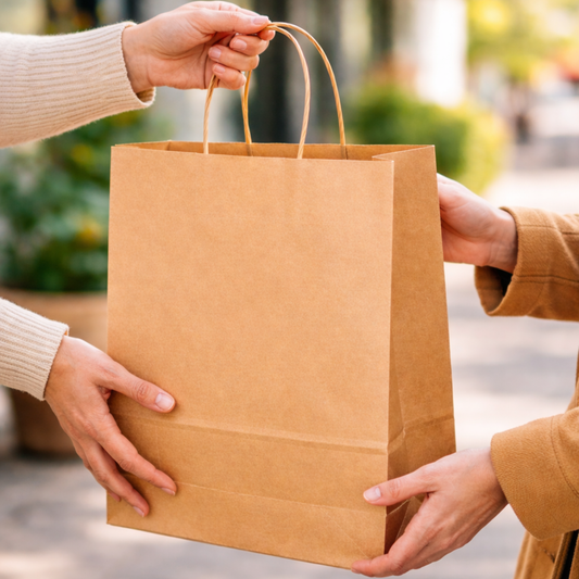 EcoPaack Kraft Paper Bag 13" x 7" x 13" - 250pcs