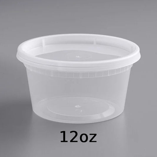 Contenant transparent en polypropylène (PP) de 355 ml (12 oz) pour charcuterie/soupe - 240 unités/carton - 30 cartons/palette