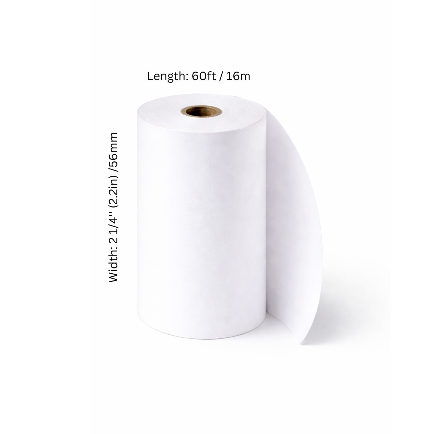 2 1/4" x 60' Thermal Paper Rolls - 100/cs