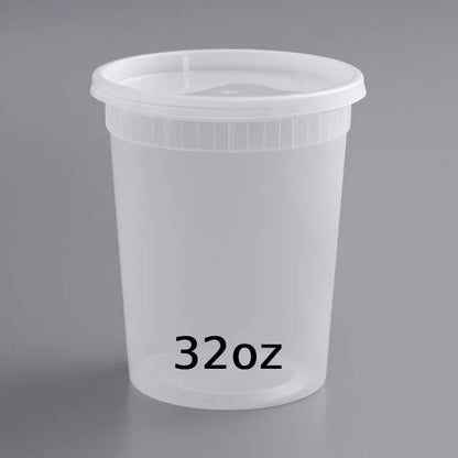 Contenant transparent en polypropylène (PP) de 946 ml (32 oz) pour charcuterie/soupe - 240 ensembles/carton - 30 cartons/palette