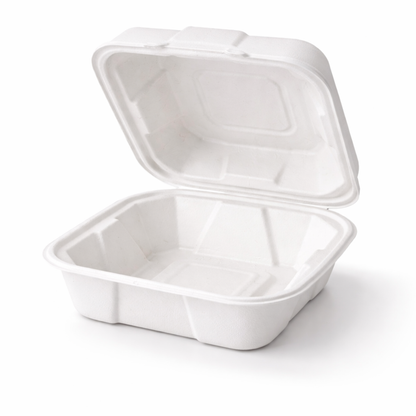 Conteneur à clapet pour bagasse EcoPaack 6"x6"x3"