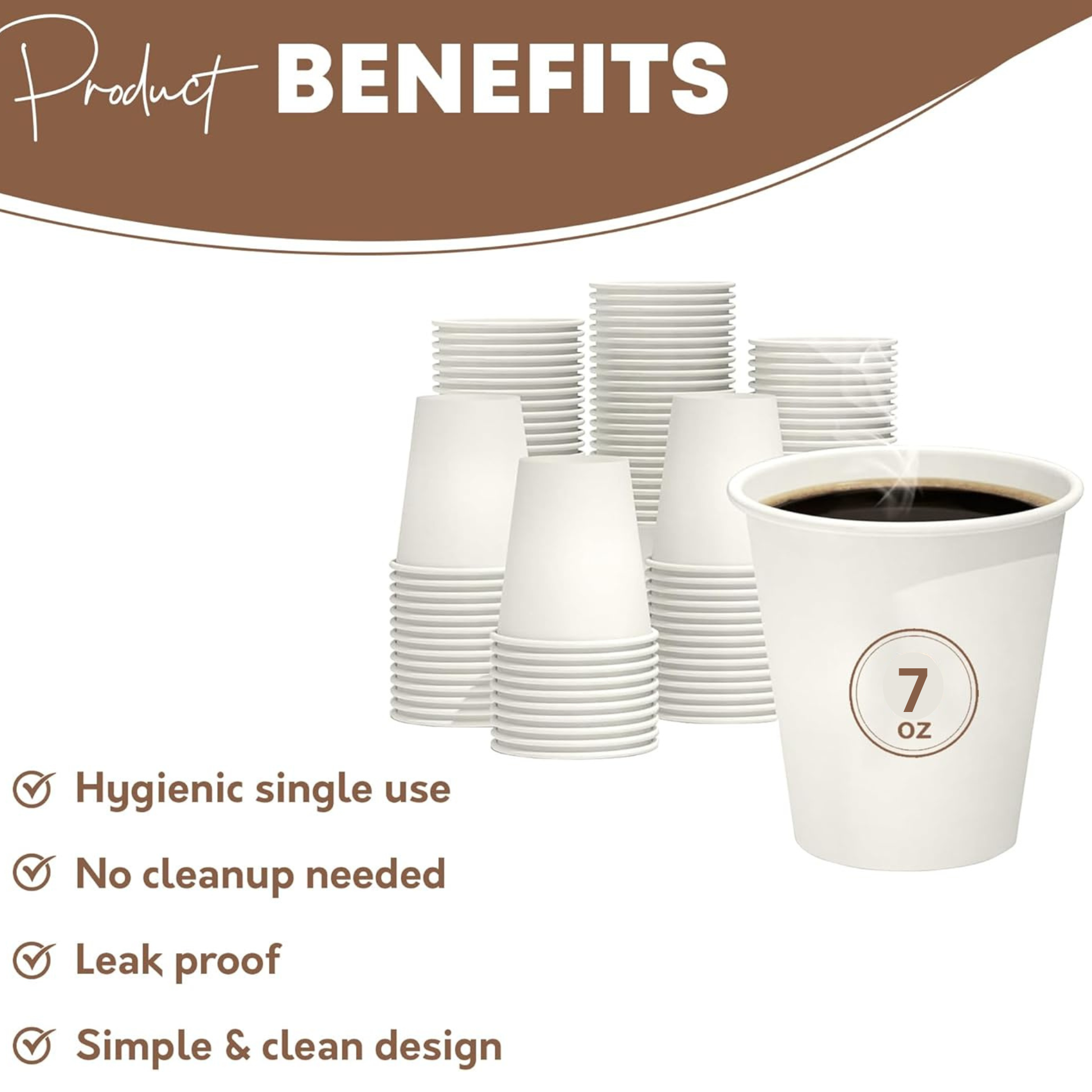 Paper cup 7oz - Coffee Cup - Hot/Cold