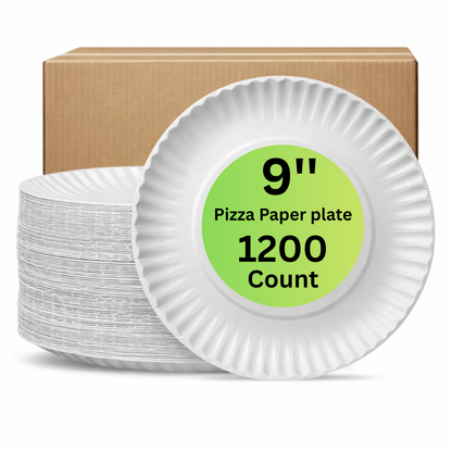 Assiettes en carton pour pizza de 23 cm (9 pouces) - 1200 pièces