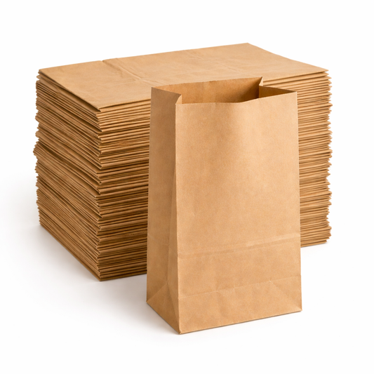 EcoPaack 5Lb Kraft Paper Bag - SOS #5