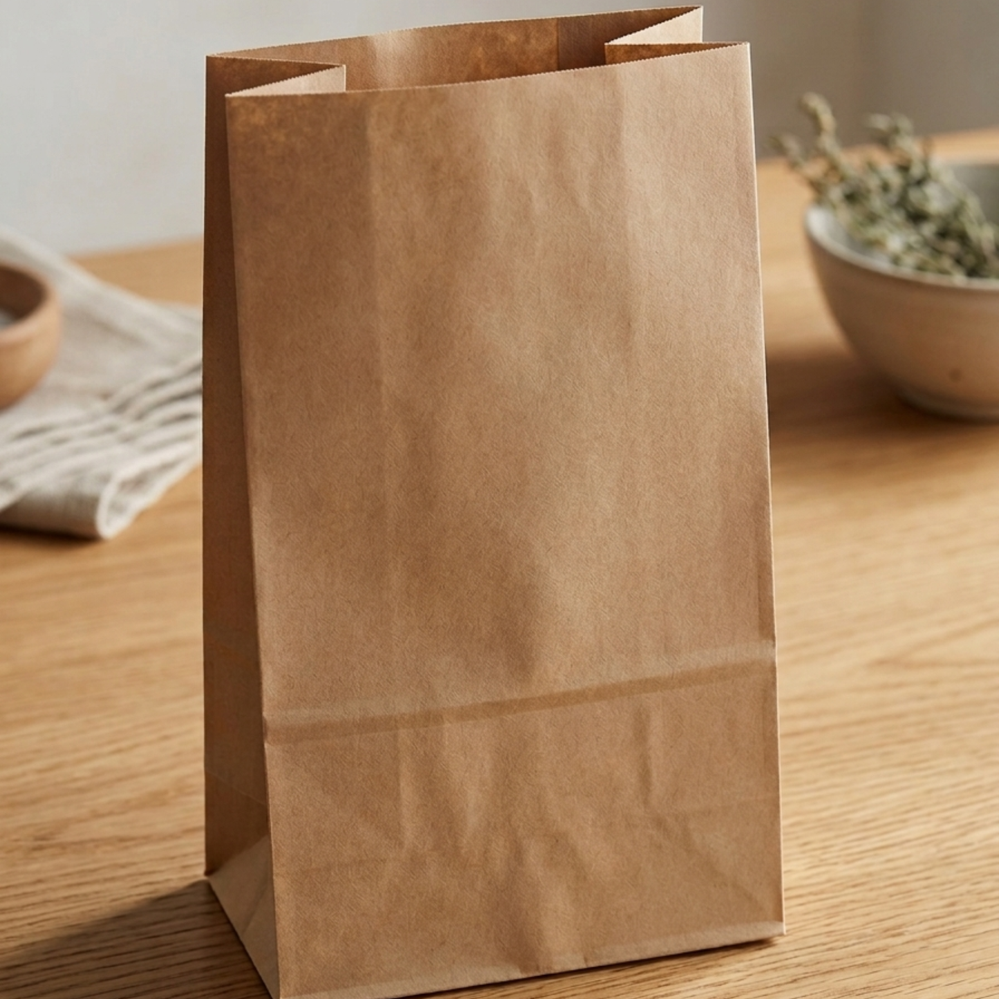 EcoPaack 3Lb Kraft Paper Bag - SOS #3