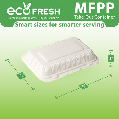 Contenant à emporter MFPP 9 po x 6 po - Blanc - 150 unités