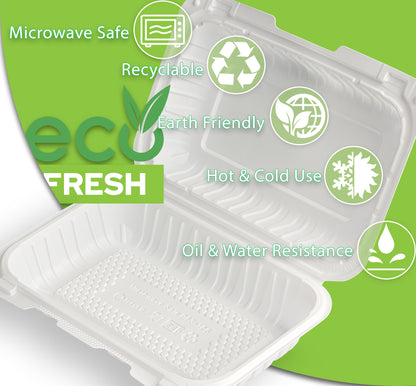 6" x 6" MFPP Take-Out Container - White - 250pcs