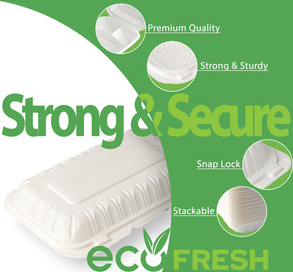 6" x 6" MFPP Take-Out Container - White - 250pcs