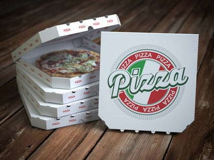 Boîte à pizza personnalisée en carton ondulé - Logo de marque - Taille personnalisée disponible