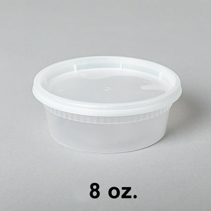 Contenant transparent en polypropylène (PP) - 237 ml (8 oz) pour charcuterie/soupe - 240 ensembles/carton - 30 cartons/palette