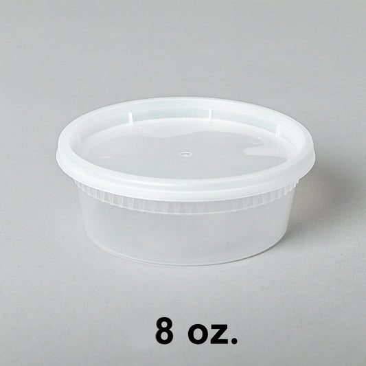 8oz Deli/Soup Container - 240sets/case