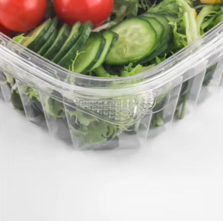 8oz Clear PET Hinged Container