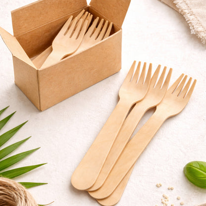 Fourchette en bois - 1000pcs - Compostable